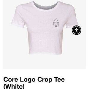 NEW - CROP TOP - PureKanaLogo XS top crop top logo white